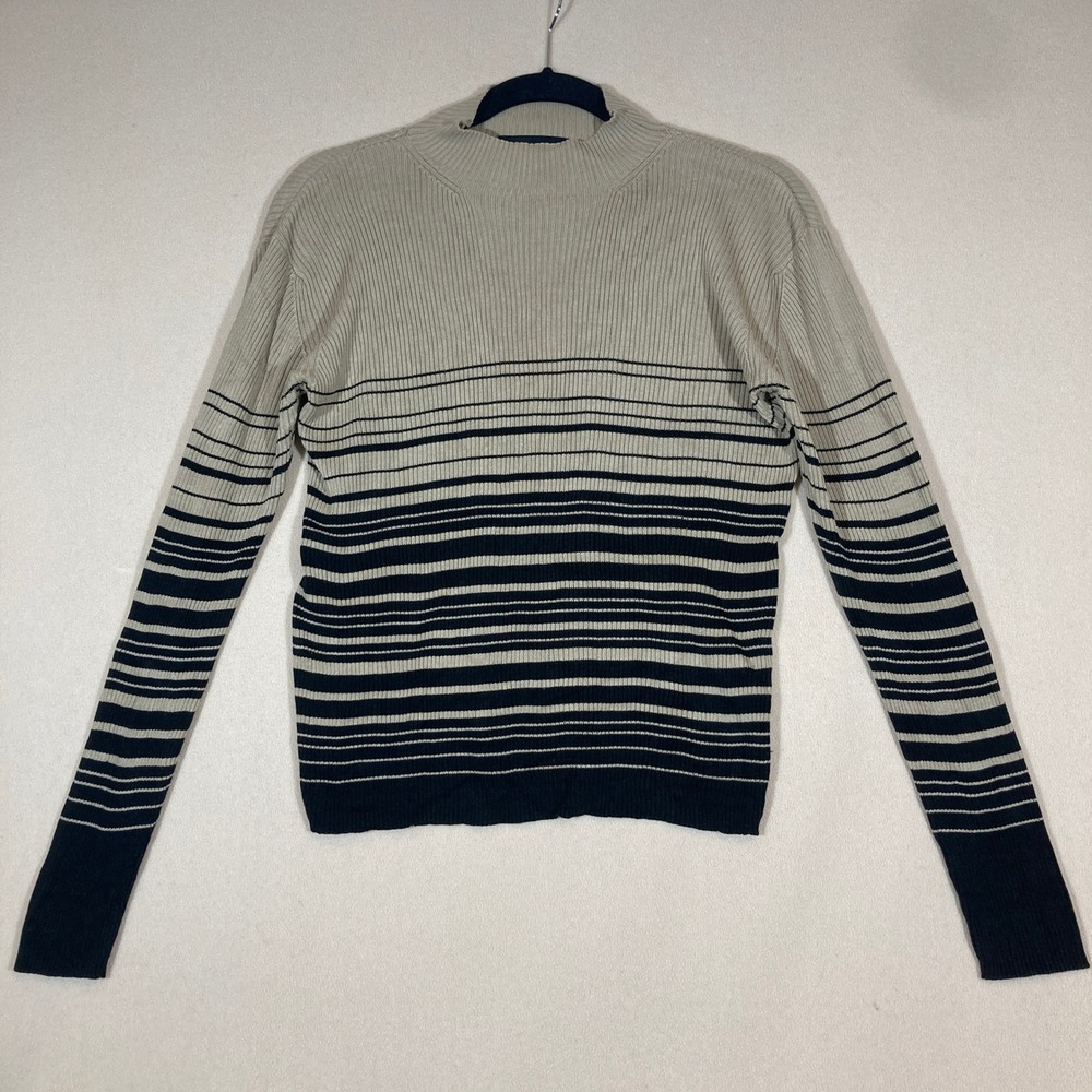 C'est City Silk Y2K Funnel Neck Pullover‎ Sweater L Quiet Luxury Professional